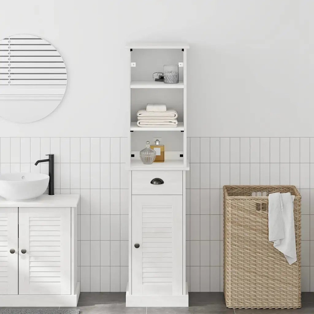 vidaXL Set di mobili per il bagno VIGO 2 pcs Marrone e bianco