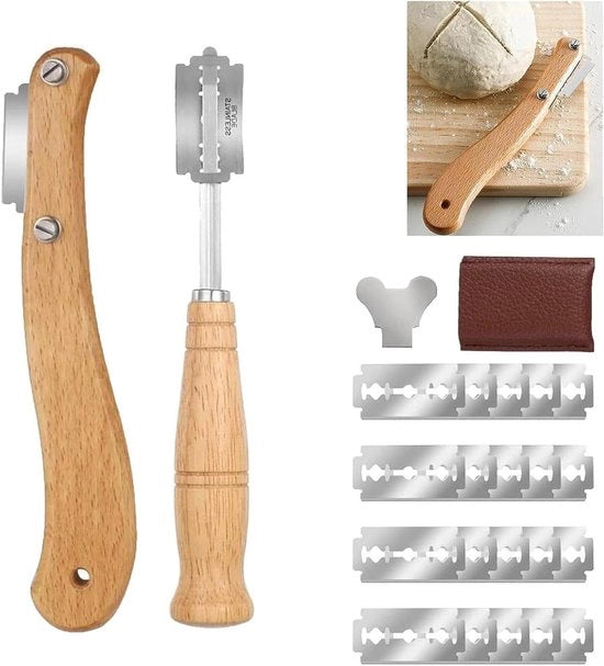 Messa per pane con 20 lame per la tagliatura del pane - Design curvo