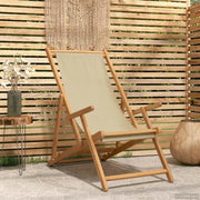 Sedia da spiaggia Beige Legno di teak solido