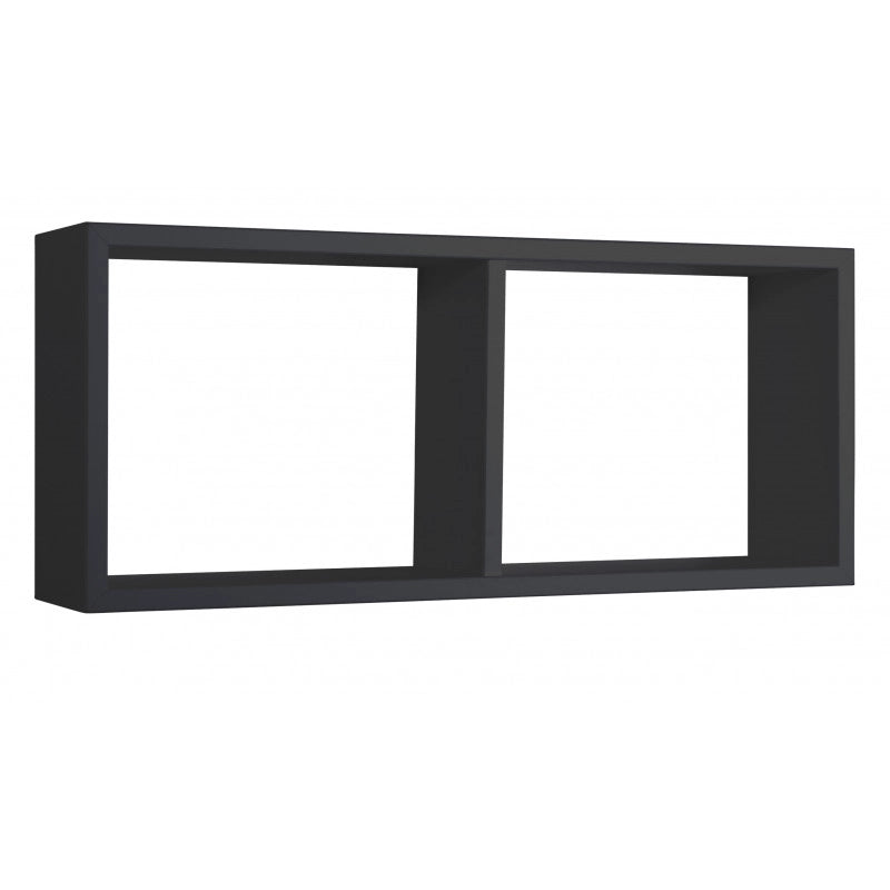 Mensola da Muro, Libreria Sospesa, Libreria da Parete, Scaffale da Parete, Nero, 70x30 p15,5 cm - Morgana