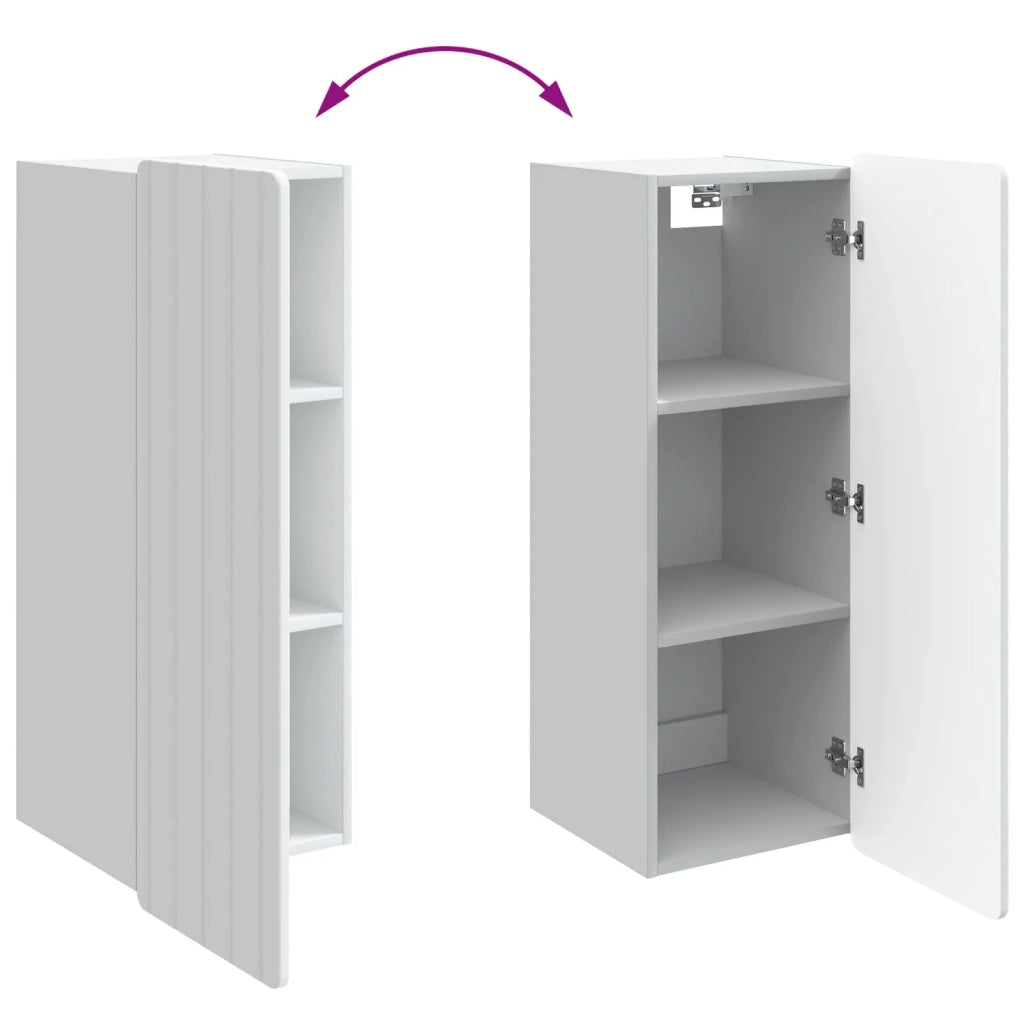 Mobiletto a muro Bianco 33 x 34,5 x 94 cm Legno ingegnerizzato 898245