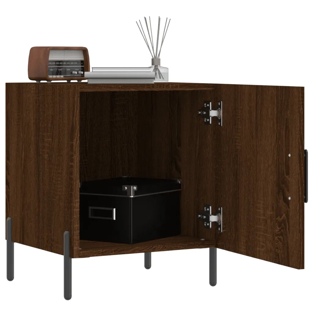 Comodini 2 pz-Set di 2 Tavolino da notte Rovere Marrone 40x40x50 cm in Legno Multistrato 751476