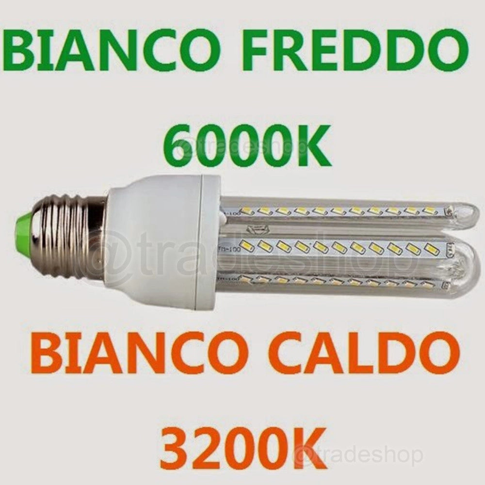 Trade Shop - Lampada Led Nuovo E27 3014 Smd 7w Bianco Freddo E Bianco Caldo - -bianco Freddo      E27-