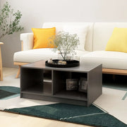 Tavolino da Salotto-Tavolino da soggiorno Grigio 75x50x33,5 cm Legno Massello di Pino
