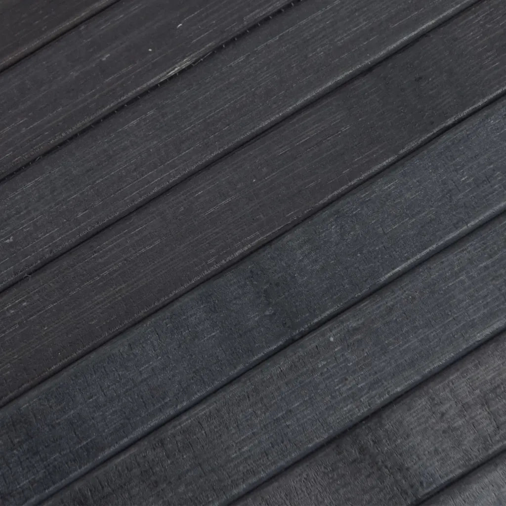 Tappeto Rettangolare Grigio 70x200 cm in Bambù 376748