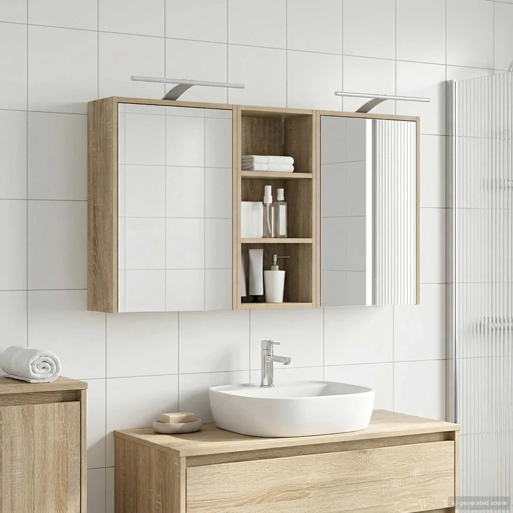 Set di Armadi da Bagno 3 pcs 116 x 16 x 62,5 cm