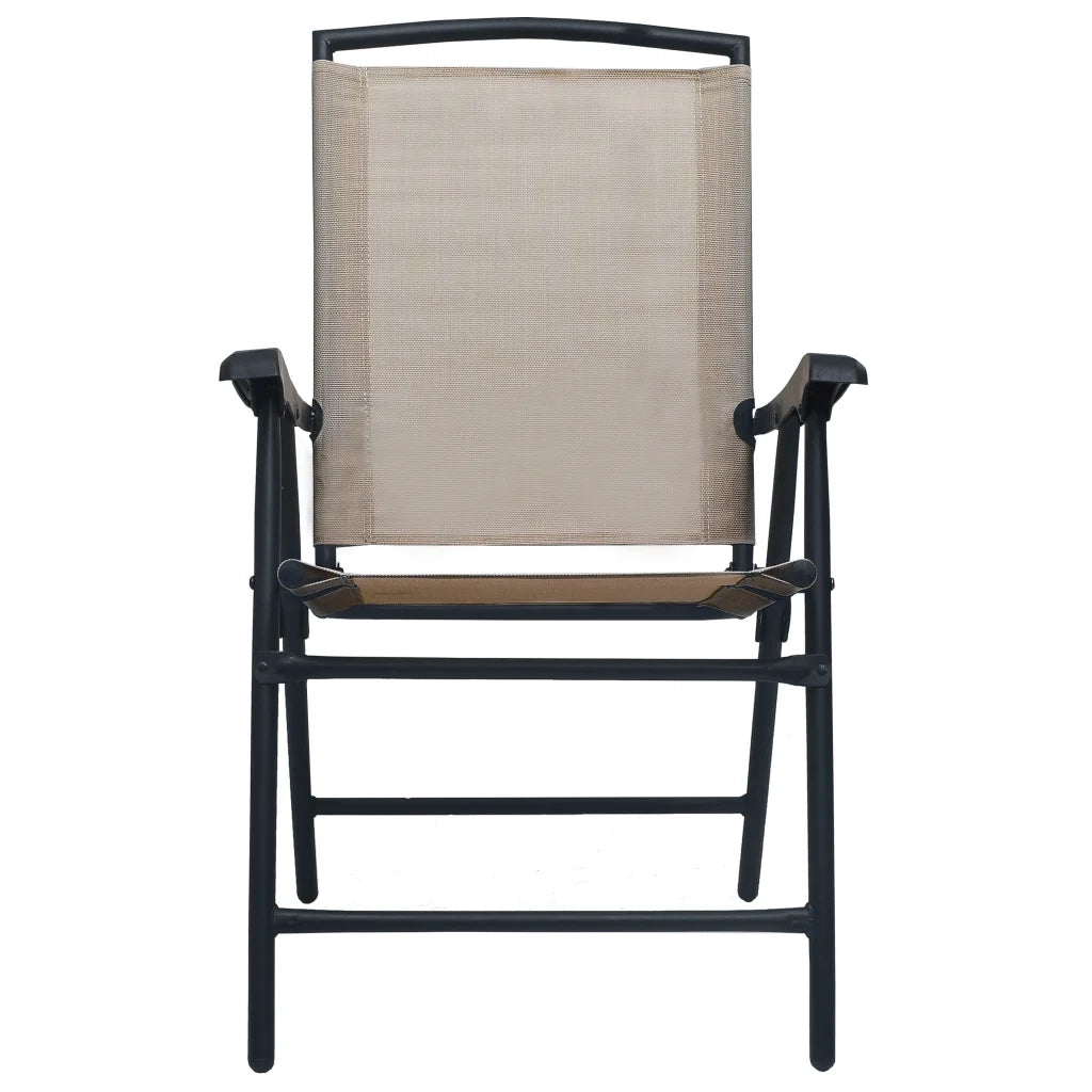 Sedie da Giardino Pieghevoli 2 pz in Textilene Grigio Talpa 47925