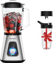 Blender Potente - Vasca di Vetro - Smoothie - Da Portare Via - Auto Pulente - 1300 Watt - 1,5 Litri