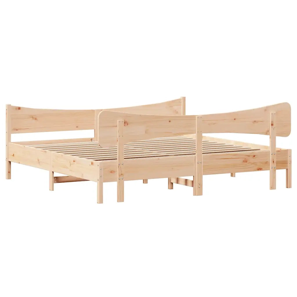 Giroletto senza Materasso 200x200 cm in Legno Massello di Pino 3216369