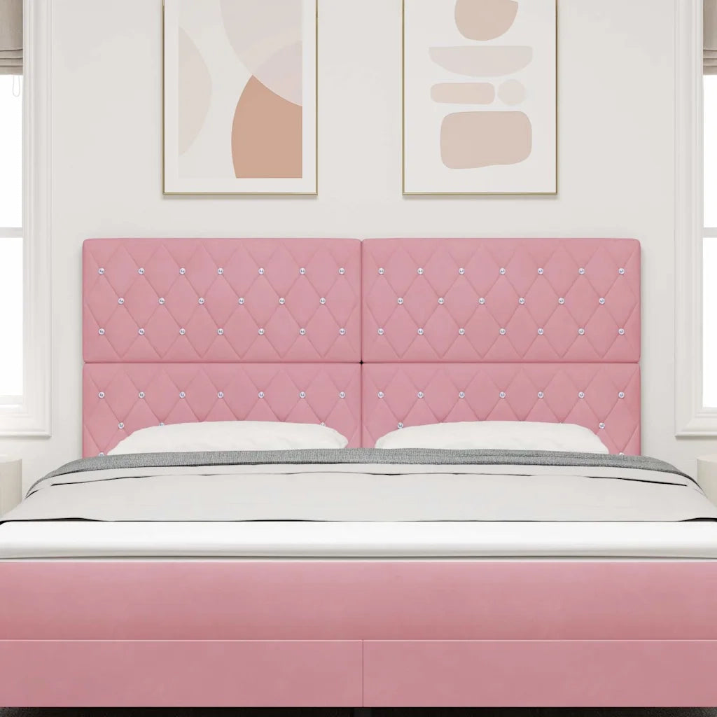 Testiera LED con strisce LED con testiera Rosa 180 cm Velluto 3338377