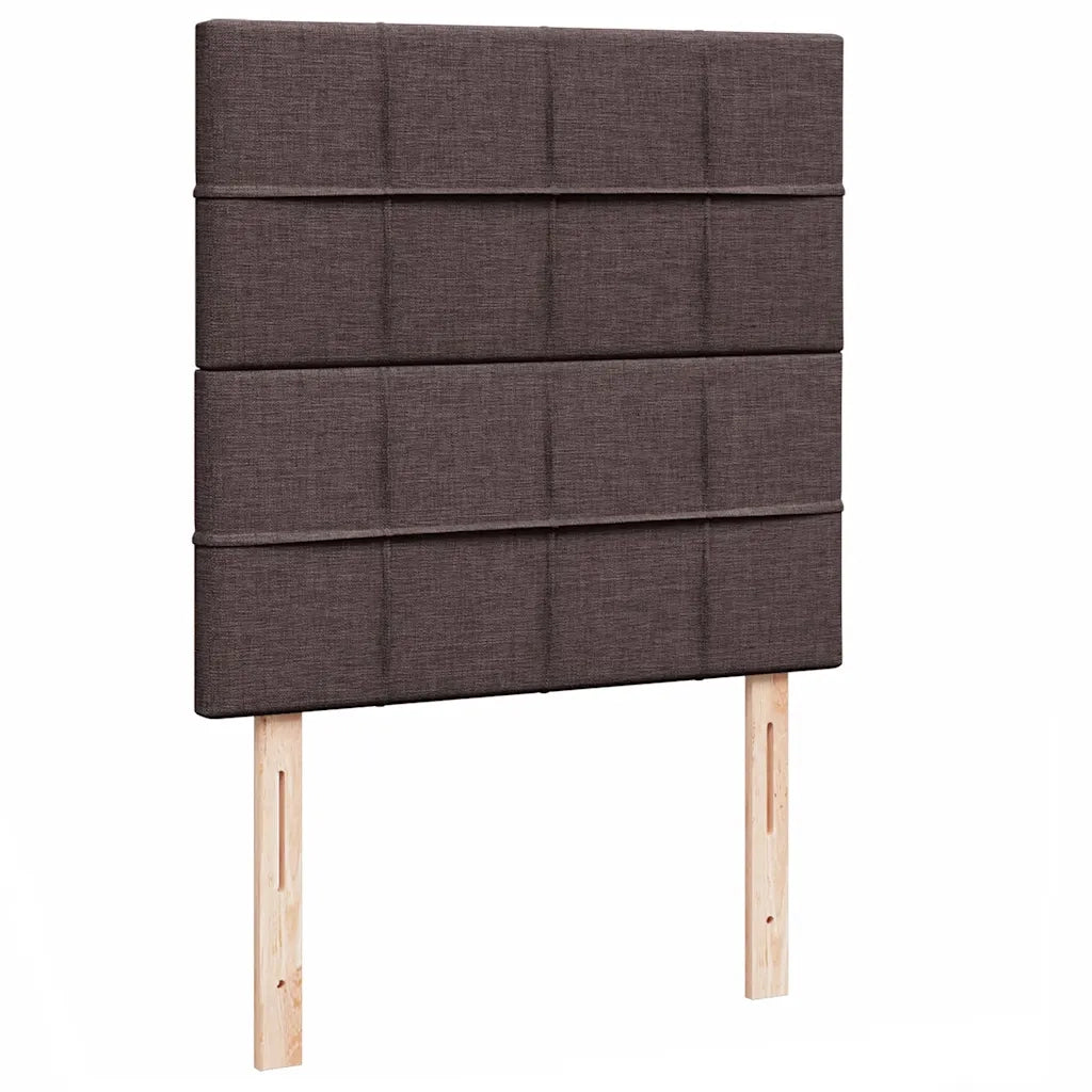Pouf Letto con Materasso Marrone Scuro 100x200 cm in Tessuto 3313136