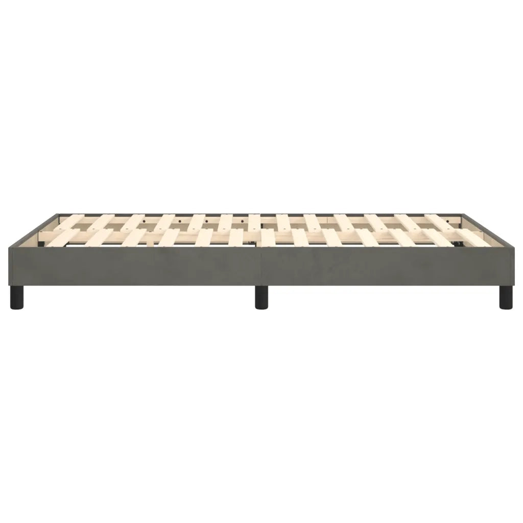 Struttura Letto a Rete a Molle-Giroletto Grigio Scuro 120x200 cm Velluto 317684