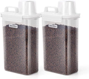 Set di 2 contenitori di cibo per animali a chiusura ermetica con misurino per cibo per animali, 25 l