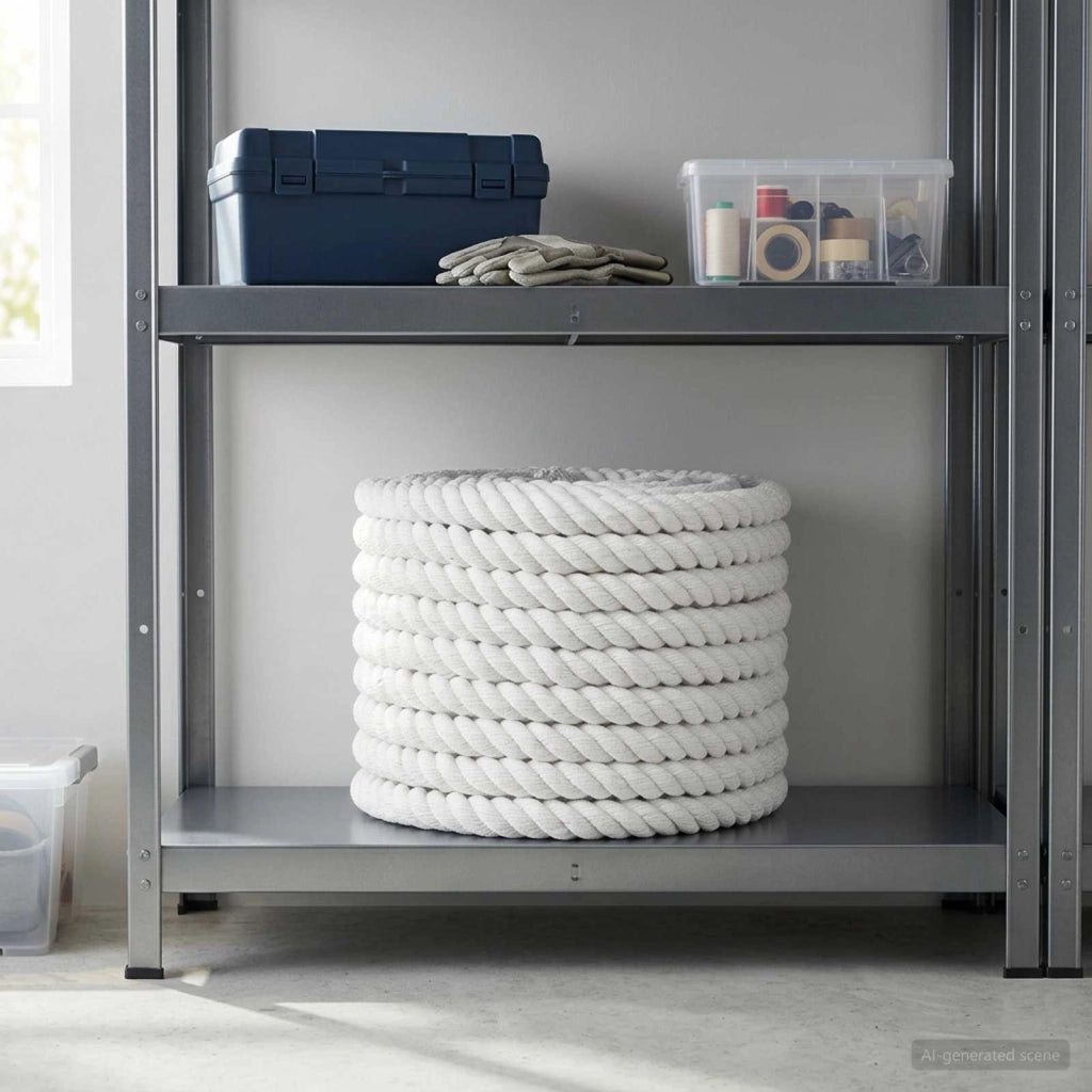Corda di Cotone 16 mm 50 m Bianco 100% Cotone 42011871