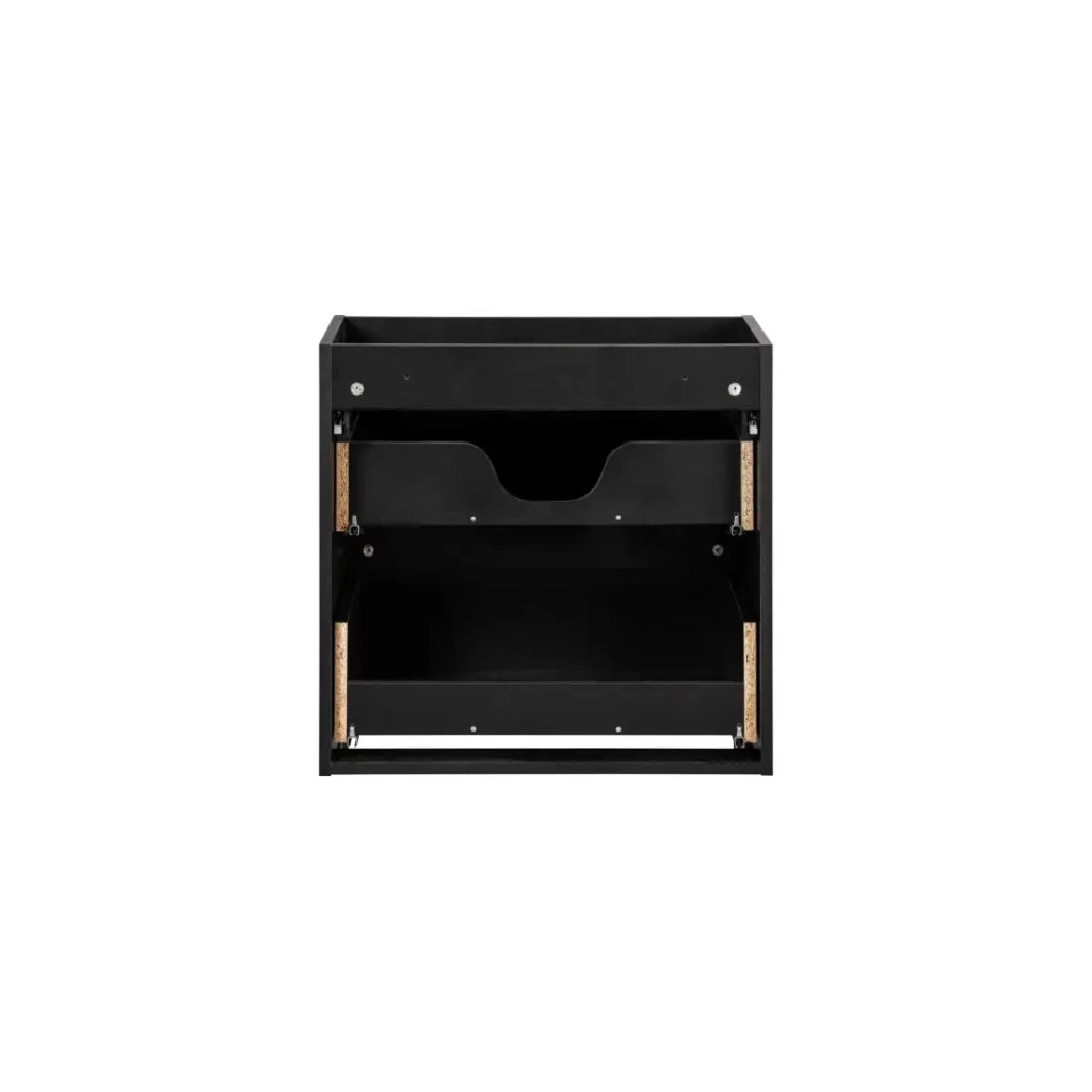 Mobile sottolavabo da bagno VANO – 2 cassetti – Nero opaco – L60 × P39 × H57 cm – Da appendere