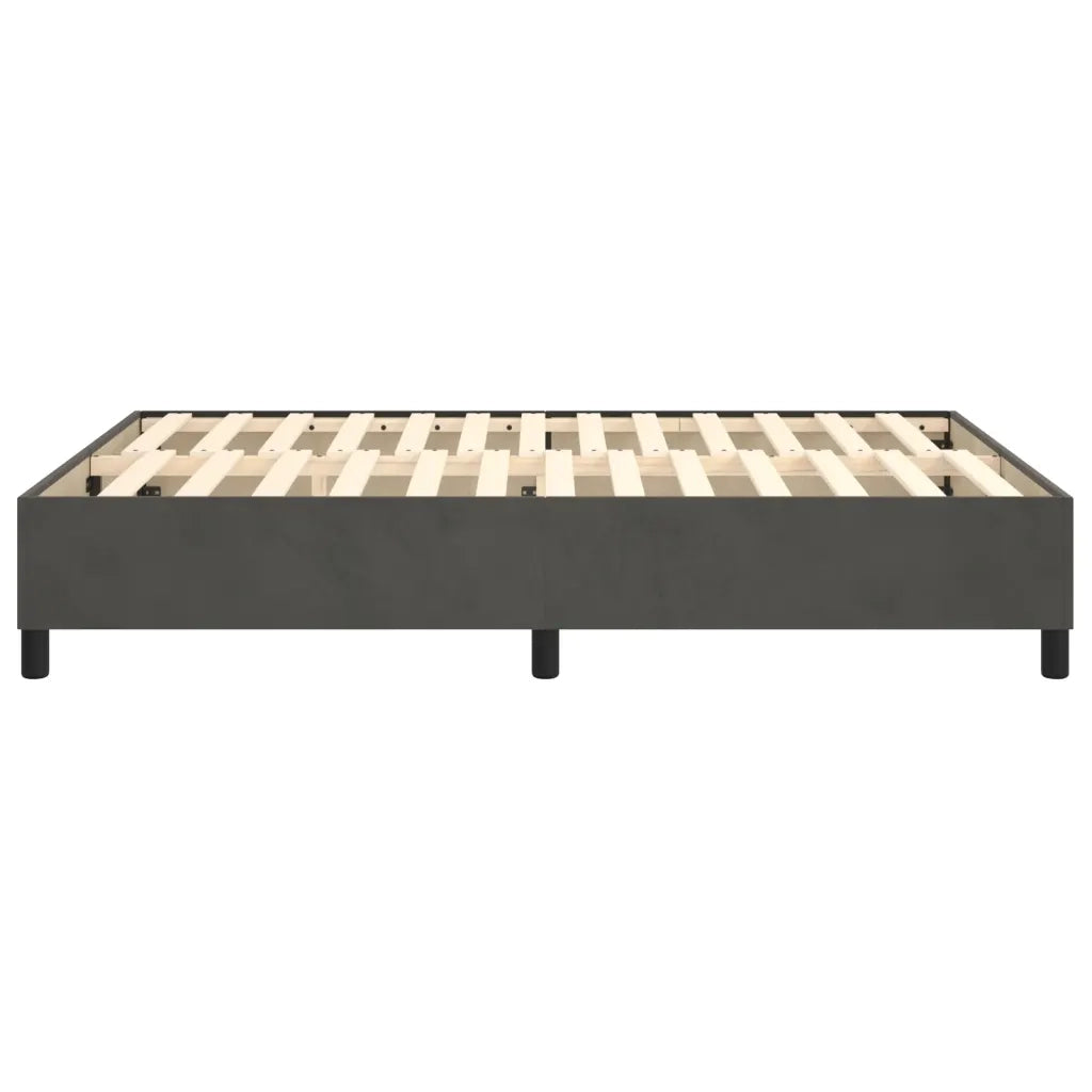 Giroletto senza Materasso Grigio Scuro 140x190 cm Velluto