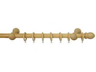 BASTONE IN LEGNO CON ACCESSORI Ø MM.23 NATURALE  cm.160