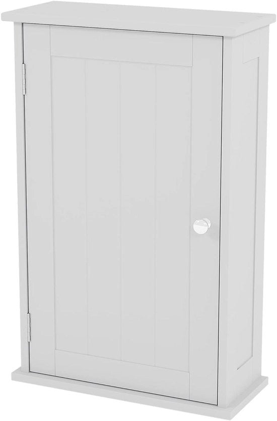Mobili per bagno da attacco al muro - Comparto di stoccaggio per bagno - 1 pezzo - Bianco - 50 x 30 x 14 cm