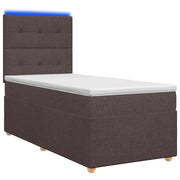 Letto box spring con materasso Marrone Scuro 90 x 200 cm 3455262