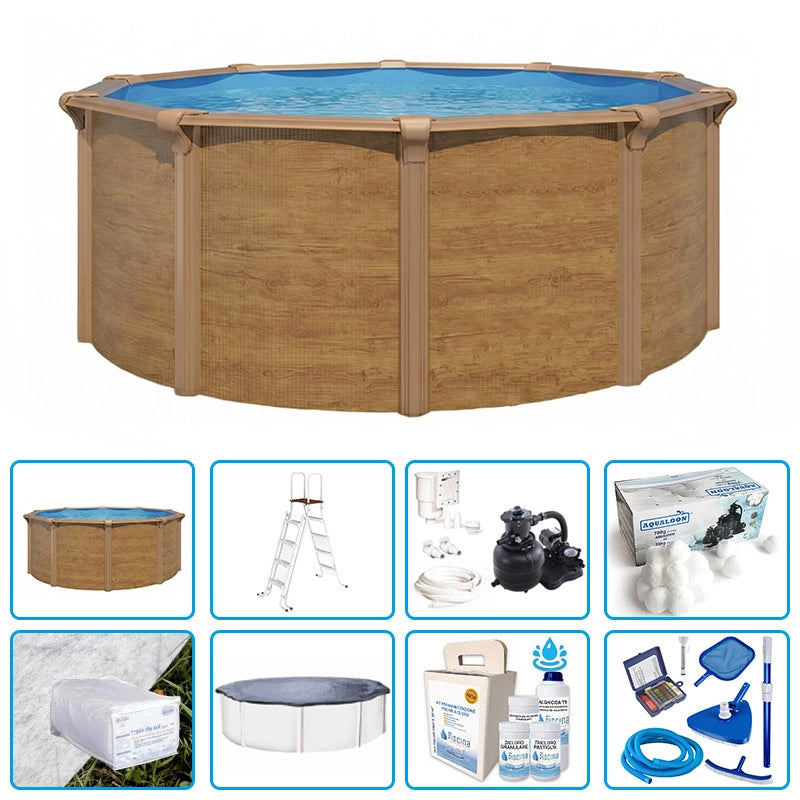Piscina Fuori Terra Steelwood -  4,60 X H.1,32 M - Kit Pro