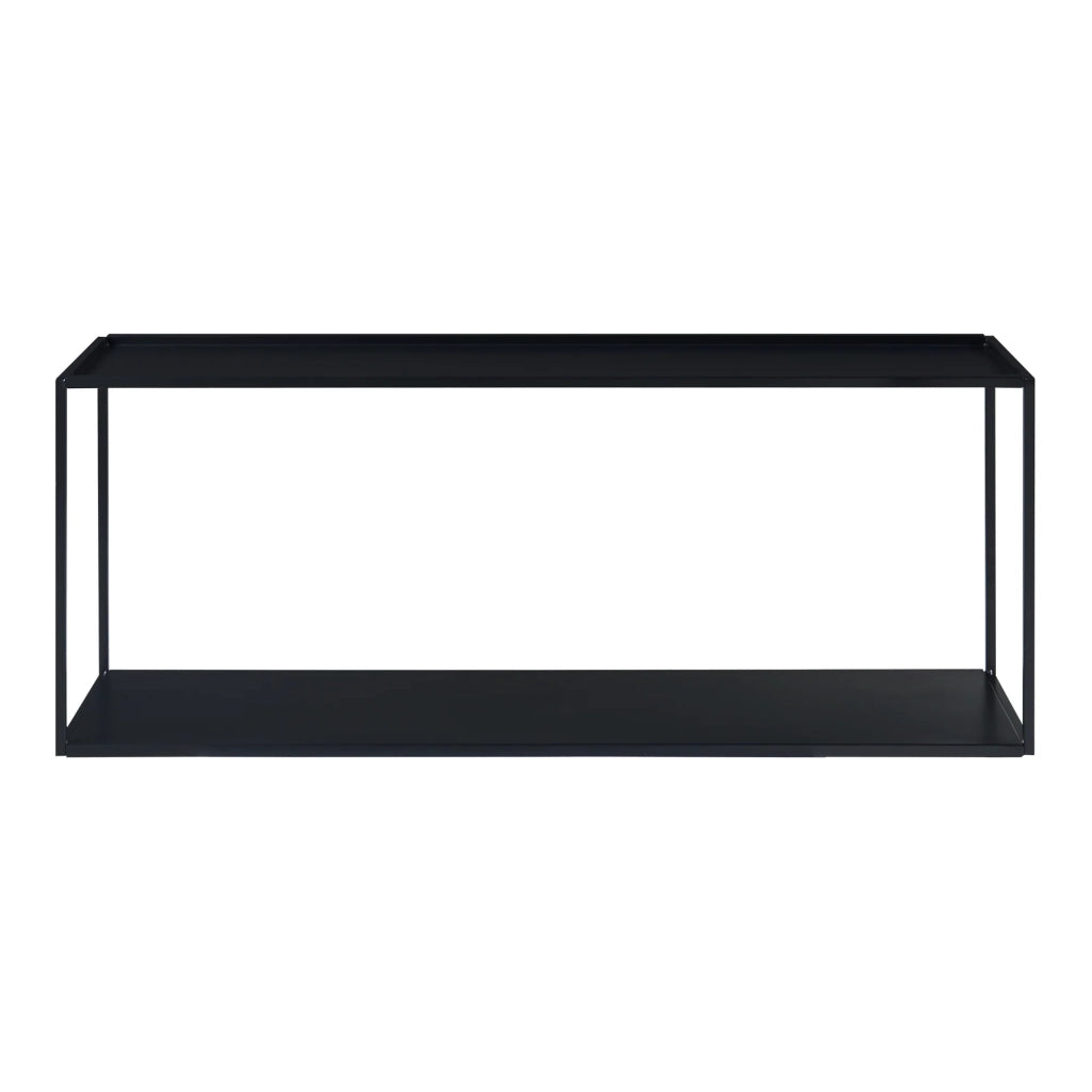 Scaffale dal design senza tempo per soggiorno/camera da letto mobiletto portaoggetti da parete 90 x 25 x 35 cm acciaio nero 03_0011264
