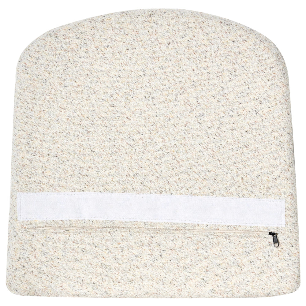 Set di 2 sedie in bouclé beige chiaro e gambe in metallo in ecopelle per la sala da pranzo