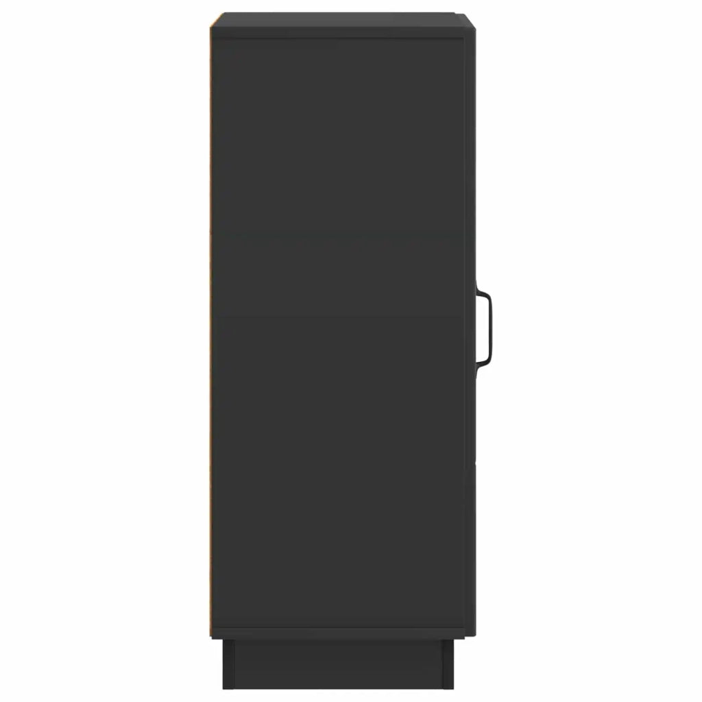 Credenza | Madia | Buffet da pranzo | Armadio da pranzo Nero 33 x 34,5 x 87 cm Legno ingegnerizzato