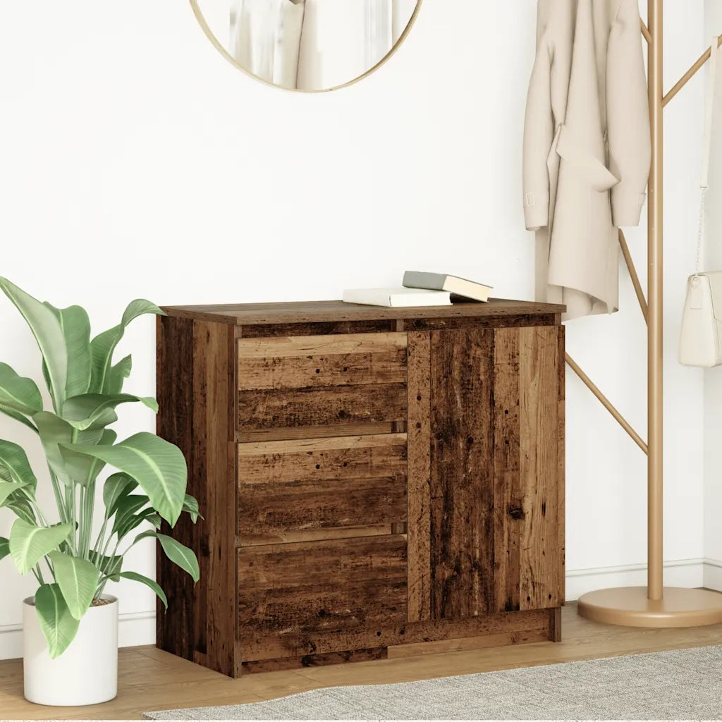 Credenza | Madia | Buffet da pranzo | Armadio da pranzo con Cassetto Legno Antico 71x35x65 cm in Truciolato