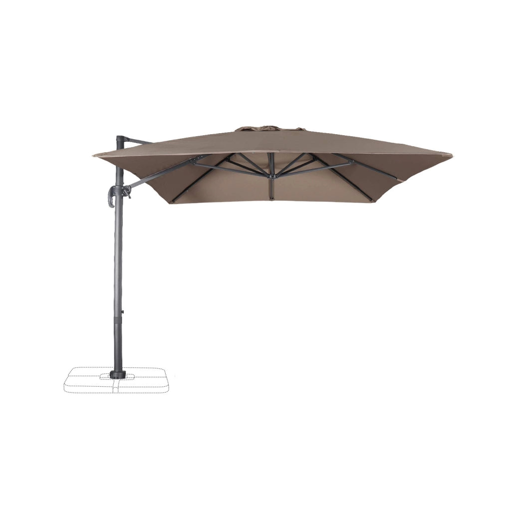 Ombrellone rettangolare, 3x4m, talpa