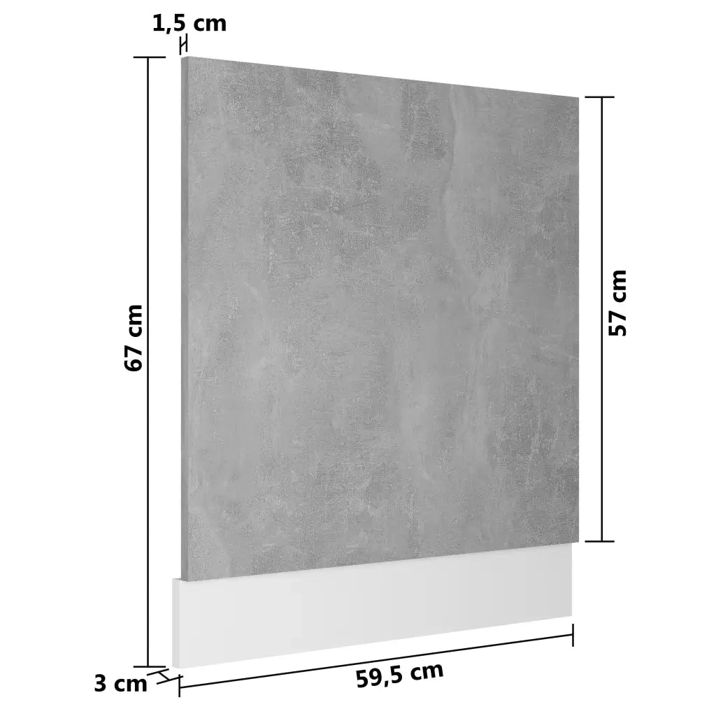 Pannello Lavastoviglie ¡°Lyon¡± Grigio Cemento 59,5x3x67 cm