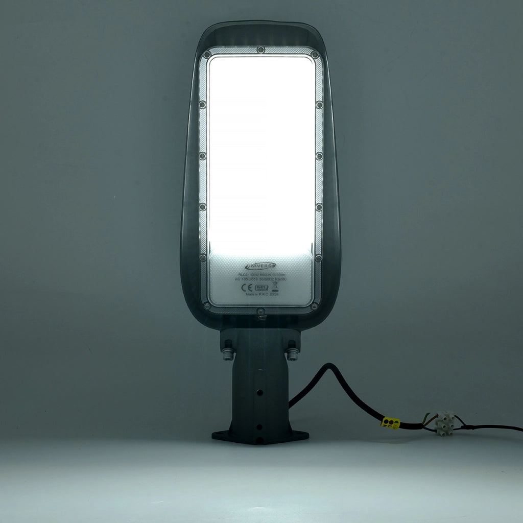 LAMPIONE STRADALE LED 100W LUCE FREDDA 6500K° IP65 - ILLUMINAZIONE AD ALTA EFFICIENZA PER ESTERNI