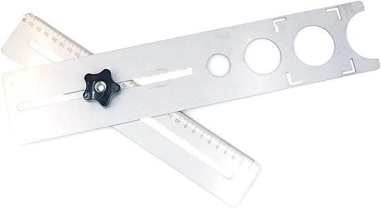 Strumento per posizionare gusci di ceramica per piastrelle di marmo - Pialla in acciaio inox - Portata di misurazione 300mm