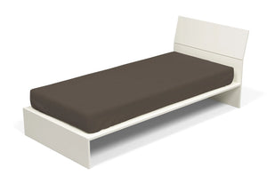 Lenzuolo Sotto con Angoli ed Elastico Tinta Unita Marrone 1 Piazza e Mezzo