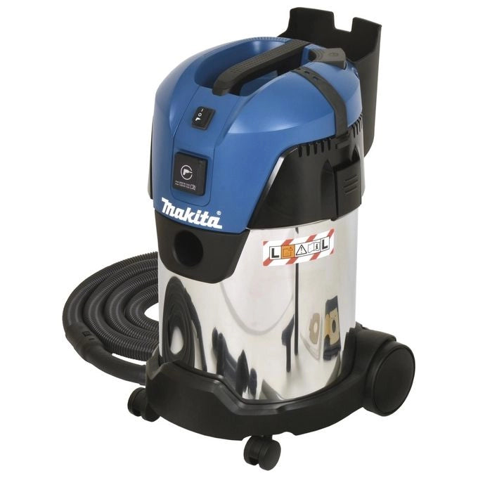 Makita VC3011L Aspiratore professionale Wet and Dry Classe L 26 L 1000 W 72 dB colore Nero Blu Bianco