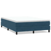 Letto matrimoniale | Letto per adulti | Giroletto a Molle senza Materasso Blu Scuro 140x210 cm Velluto