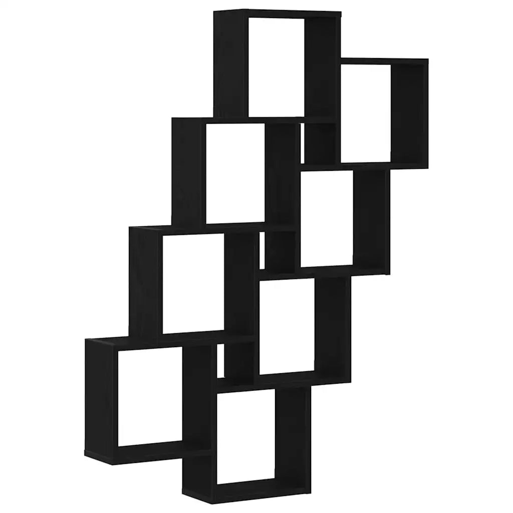 Scaffale da parete | Ripiano a parete | Mensola a parete Rovere Nero 90 x 15 x 119,5 cm