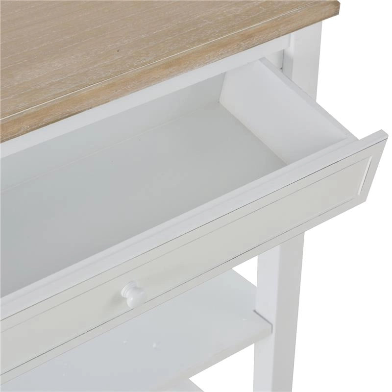 TAVOLO CONSOLLE CON CASSETTO PER INGRESSO BIANCO