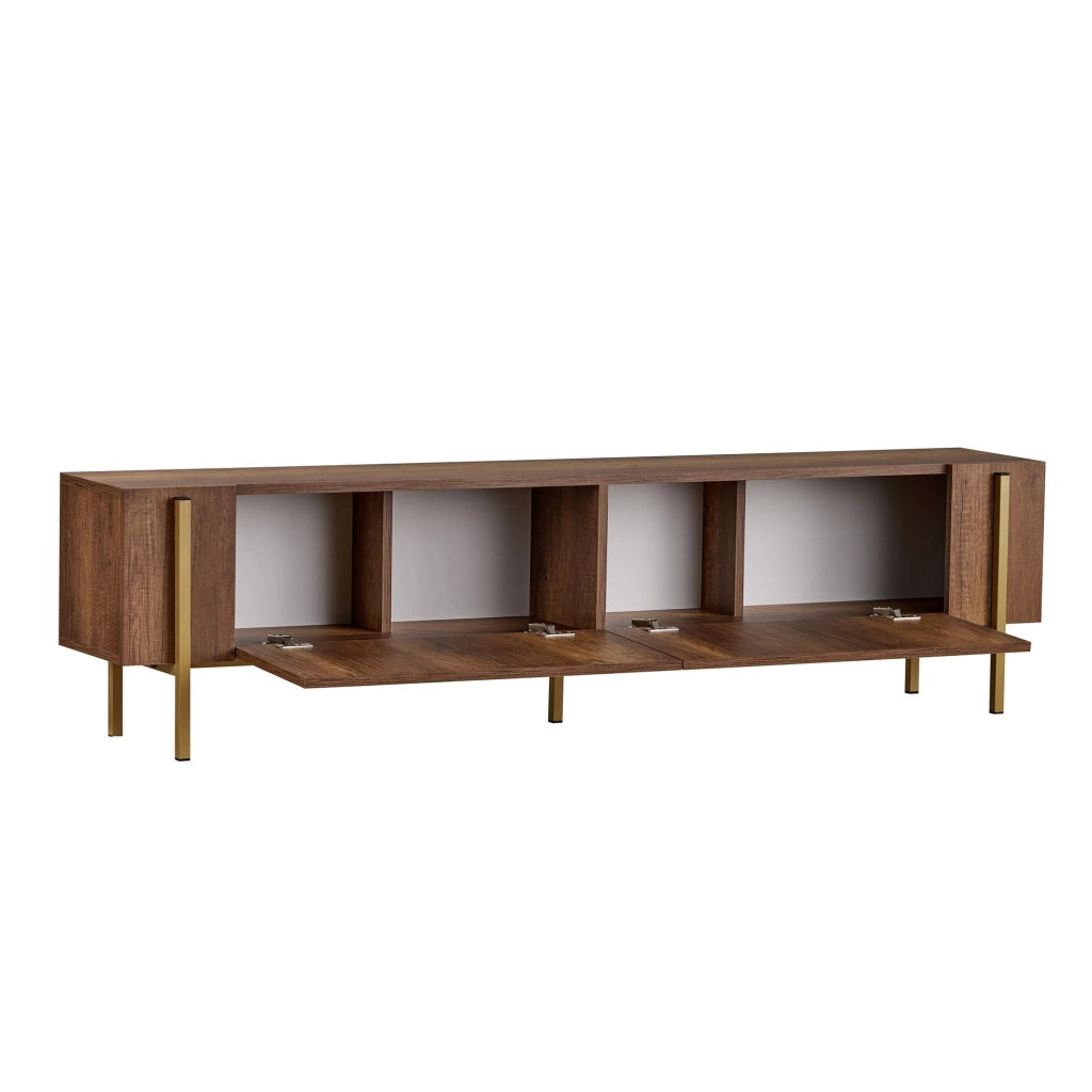 Noga, Mobile Porta tv 2 Ante, 180x30x45h cm Marrone Noce