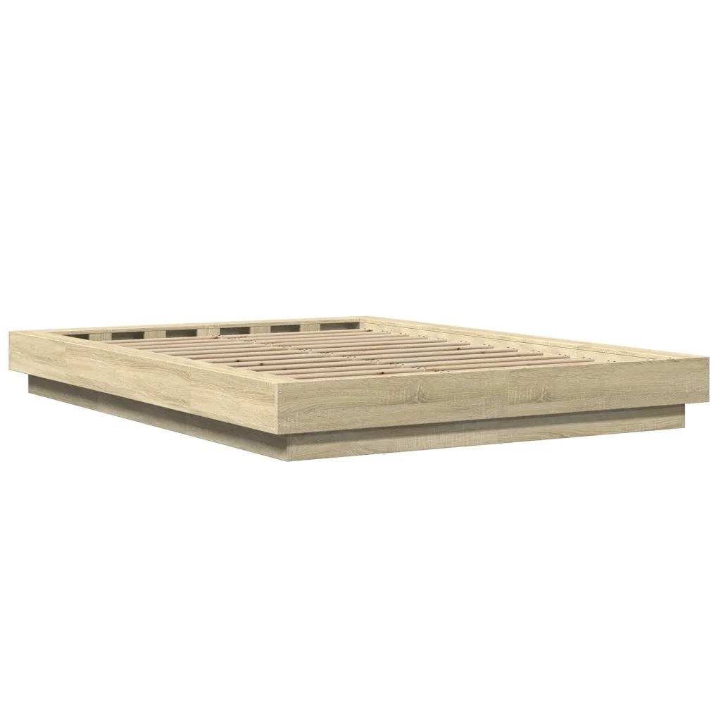 Giroletto Luci LED Rovere Sonoma 140x190 cm Legno Multistrato