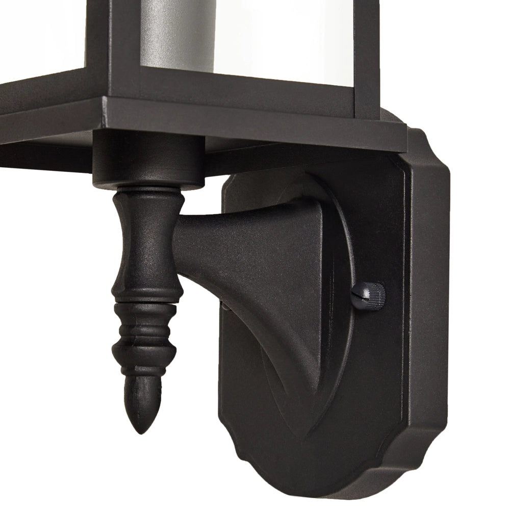 Lampada da parete per esterni Lampada da parete nera Sconce in metallo ferro vetro opaco Design moderno Giardino del patio
