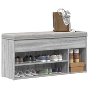 Scarpiera-Scaffale per scarpe Grigio Sonoma 102x30,5x45 cm in Legno Multistrato