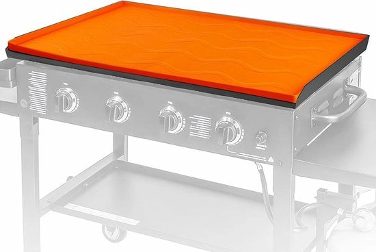 Matte di protezione per barbecue 28 pollici, pesante e realizzata in silicone - Copertura per griglia Blackstone - Mat di protezione per esterno Blackstone - Colore arancione