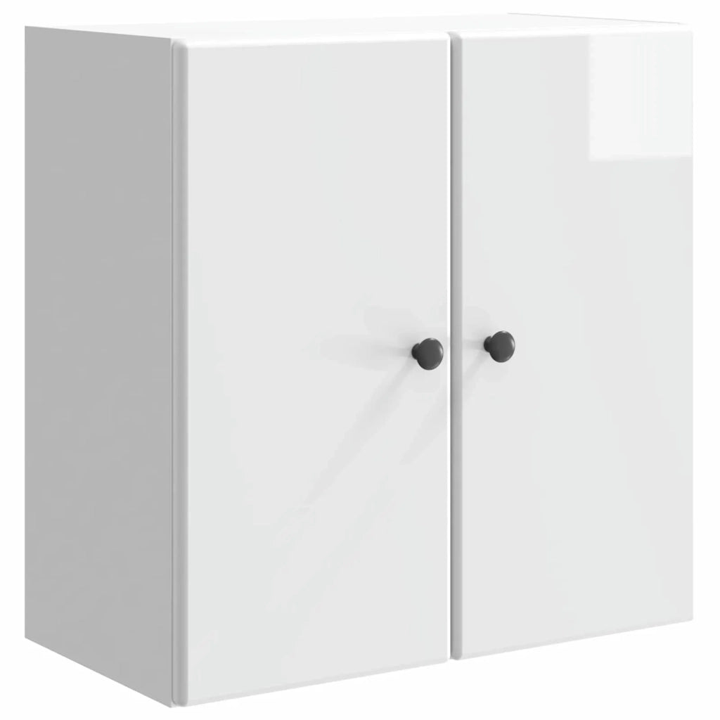 Mobiletto a muro Bianco Lucido 59 x 31 x 60 cm