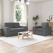 Set di divani 2 pcs Grigio scuro 162 x 80 x 82 cm Tessuto