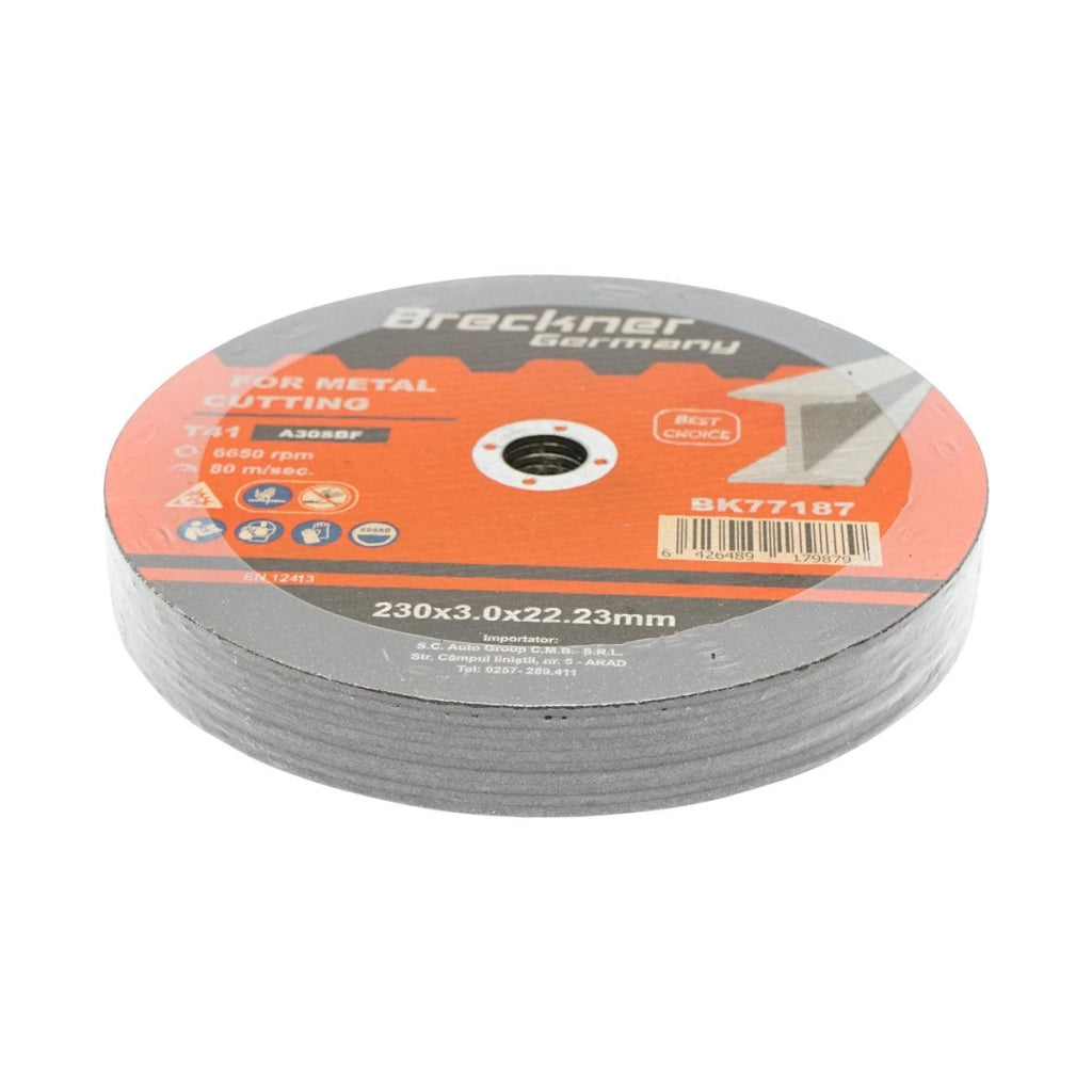 10 Dischi da Taglio T41 230x3x22mm per Metallo Disco Flessibili taglio Ferro per Smerigliatrice Angolare Mola Taglio Breckner Germany