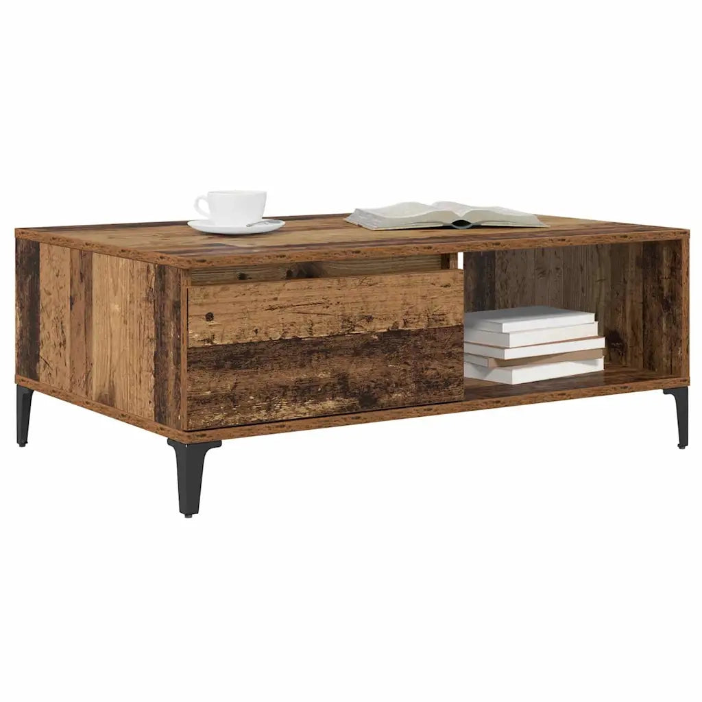 vidaXL Tavolino da salotto Legno vecchio 90 x 60 x 35 cm