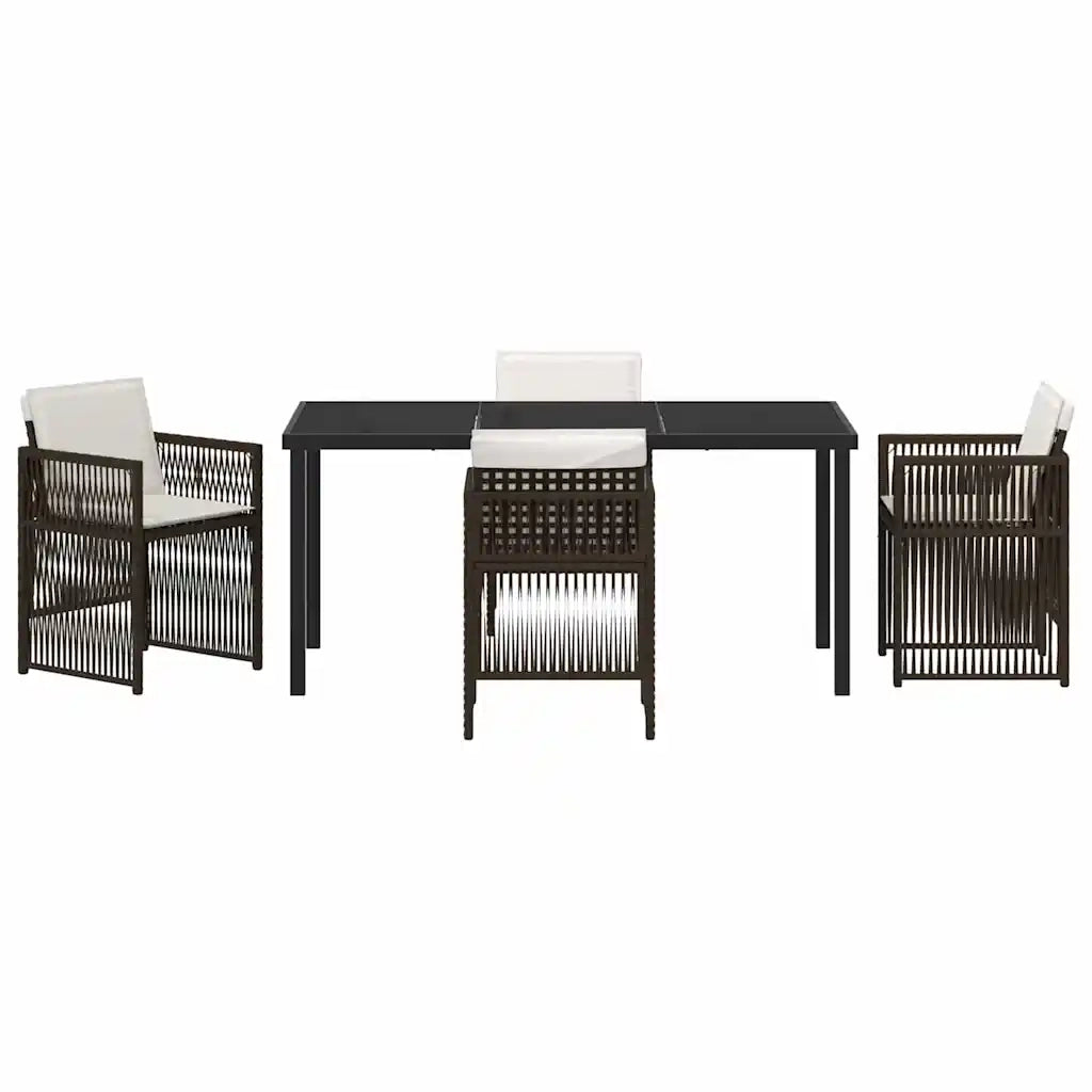 Set da Pranzo per Giardino 5 pcs Marrone 3380659