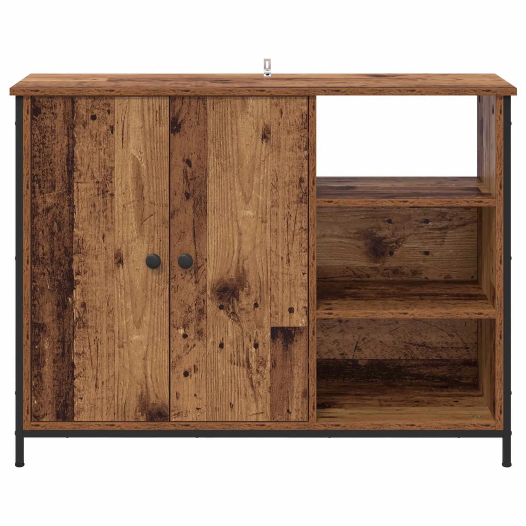 Credenza | Madia | Buffet da pranzo | Armadio da pranzo Legno vecchio 100 x 33 x 75 cm Legno multistrato