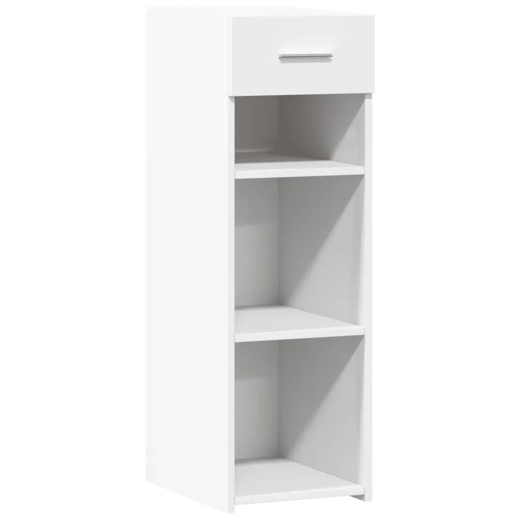Credenza-Buffet-Armadio da cucina Bianca 30x42,5x93 cm in Legno Multistrato