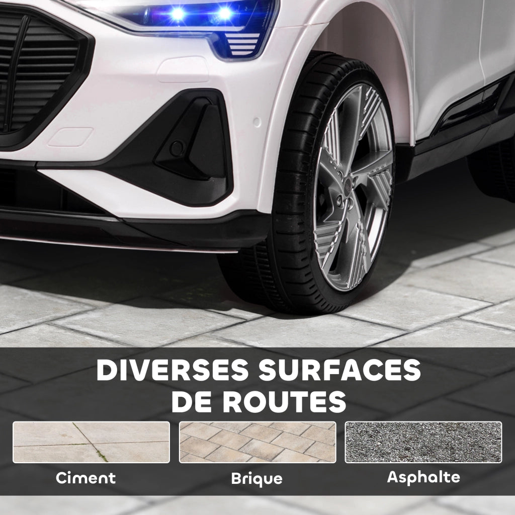 Automobile Elettrica per Bambini Audi e-tron Sportback ¨C zephmum ¨C Bianco